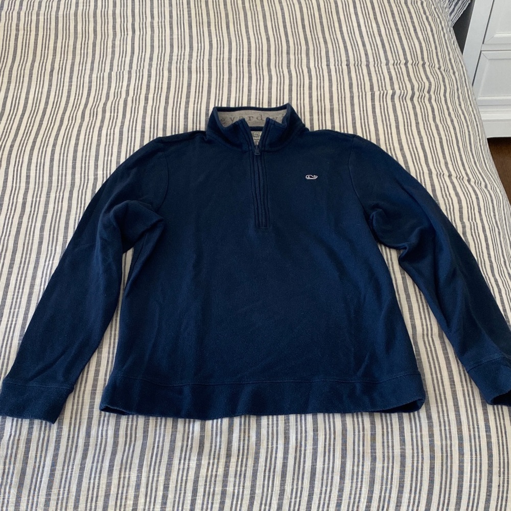 Vineyard Vines Kids Deep Blue 1/4 Zip-Up Shirt